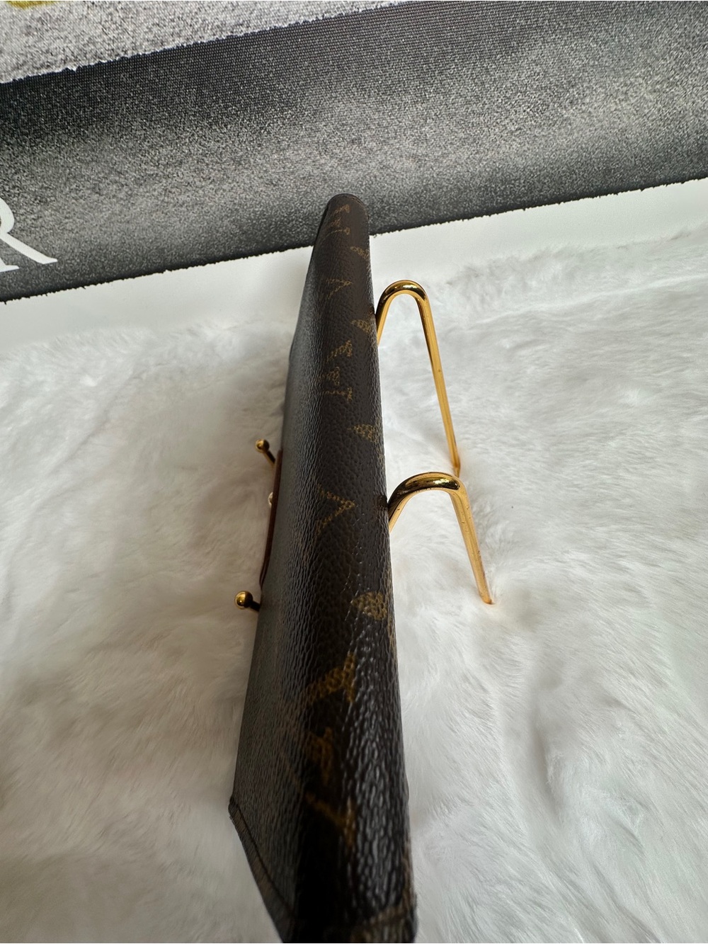 Louis Vuitton Boetie Monogram Canvas Brown & Tan Turn-Lock Clutch Wallet - Picture 7 of 12